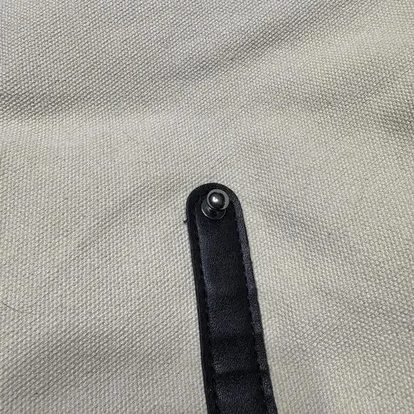 Deux Lux Anthropologie Canvas Vegan Leather Trim Backpack Strap Bag Lightweight - Picture 12 of 12